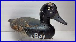 1800s Stevens Decoy Factory Weedsport New York NY Broadbill Bluebill Duck Decoy