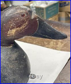 1918 Redhead Back Bay Mason Wood Duck Decoy Weighted #11