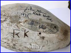 1935 John Glenn Canvasback Rock Hall MD. Decoy Individual Gunner Kenneth Kelly