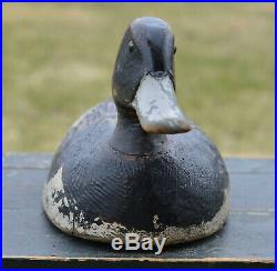 1950s Ernest OUIMET Quebec WOOD Carved Feathers TUFTED DUCK Working DECOY