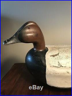 1950s Ralph Johnston Canvasback Drake duck decoy Michigan
