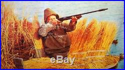1950s Vtg Griesedieck Bros St Louis Mo Duck Decoy Shotgun Hunting Beer Bar Sign