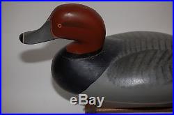 1958 R MADISON MITCHELL REDHEAD wood carved Working Duck DECOY