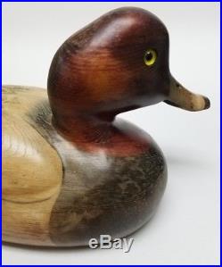 1984-85 Limited Edition Medallion Vintage Duck Decoy Signed Tom Taber Redhead