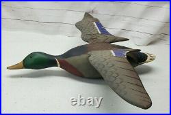 1984 Stoney Point Decoys Raymond Hornick Flying Mallard Drake Duck Decoy 22