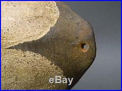 19th C. Cast Iron Sink Box Decoy Maryland- Rig Hole In Tail- Bill Detail 35 Lb