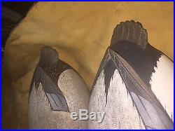1 Matched Pair Bob White Decoys Fat Body High Head Canvasbacks Tullytown Pa Mint
