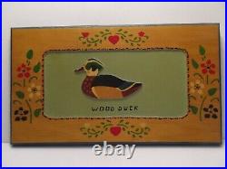 2 Jim Nelson Relief Carved Drake Wood Duck Plaque