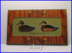 2 Jim Nelson Relief Carved Drake Wood Duck Plaque