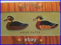 2 Jim Nelson Relief Carved Drake Wood Duck Plaque