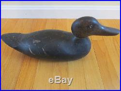 2 Rare Vintage Mason Black Duck Decoy Original Paint