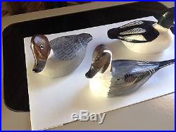 3 Orville Quillen Chincoteague VA Hand Carved Painted Duck Decoy Signed