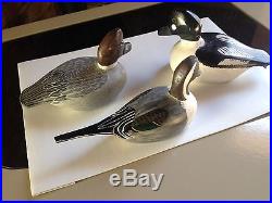 3 Orville Quillen Chincoteague VA Hand Carved Painted Duck Decoy Signed