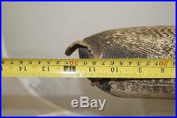 ANTIQUE 1920s LEATHER OVER WOOD JOHN TAX FISH DUCK HUNTING BLUEBILL DECOY LURE