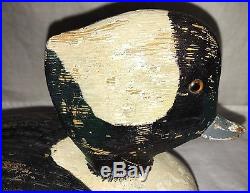 Antique Bufflehead Duck Decoy Vintage Hunting Heavily Carved Feathers Folk Art