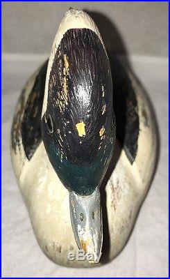 Antique Bufflehead Duck Decoy Vintage Hunting Heavily Carved Feathers Folk Art
