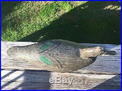 Antique Miles Hancock Pintail Hen Decoy With Brand