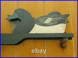 ANTIQUE ORIGINAL 1930's J. W. REYNOLDS TRI FOLD WOOD DUCK DECOY / BLUE TEAL