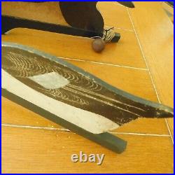 ANTIQUE ORIGINAL 1930's J. W. REYNOLDS TRI FOLD WOOD DUCK DECOY / BLUE TEAL