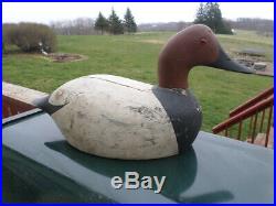 ANTIQUE VTG Wisconsin Large Canvasback duck decoy mason evans