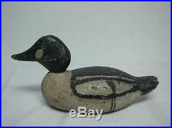 ANTIQUE WOOD CARVED MASON DODGE HUNTING DUCK DECOY 7 HIGH x 14 3/4 WIDE