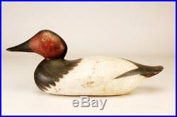 A Good Mason Glasseye Canvasback Drake Decoy in Original Paint-FREE Ship/Low Res