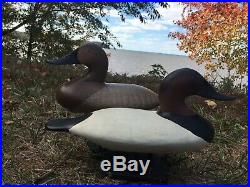 A Pair Of Canvasback Working Decoys By Howard Foreaker