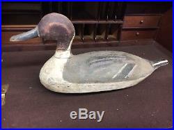 Antique C1930s Pintail Duck Working Decoy Signed Alvan Larose Bayou Lafourche La