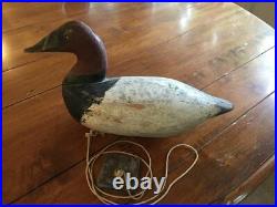 Antique Canvasback Drake Duck Decoy