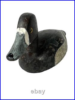 Antique Carved Wooden Duck Decoy Folk Art Cabin