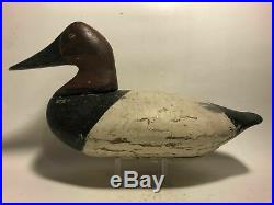 Antique Drake Canvasback Duck Decoy, Chesapeake Bay, Maryland, Waterfowl, goose