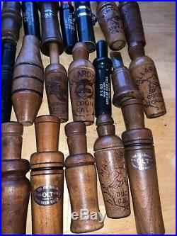 Antique Duck Call Collection Vintage Hunting Decoys