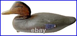 Antique Duck Decoy Blue-Winged Teal Incised S. W. On Base