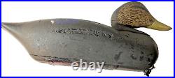 Antique Duck Decoy Blue-Winged Teal Incised S. W. On Base