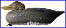 Antique Duck Decoy Blue-Winged Teal Incised S. W. On Base