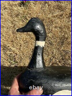 Antique Goose Decoy wood hand carved Duck Vintage Hunting