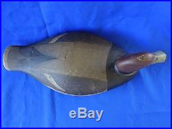 Antique Hand Painted Hand Carved Wooden Redhead Drake Duck Decoy Weighted