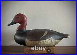 Antique Harvey Stevens Early Tack Eye'Goiter Neck' Redhead Duck Decoy Rare
