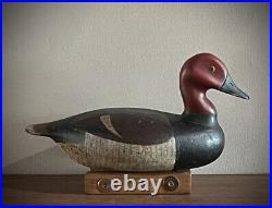 Antique Harvey Stevens Early Tack Eye'Goiter Neck' Redhead Duck Decoy Rare