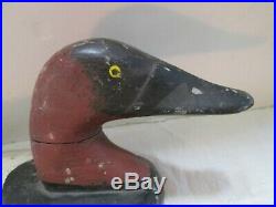 Antique Henry Davis Canvas Back Wooden Duck Decoy Hand Carved