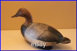 Antique Ira Hudson attributed Canvasback duck decoy Chincoteague VA folk art