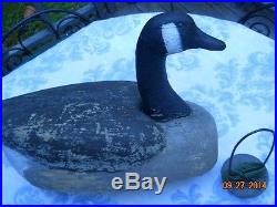 Antique Large Wood Canada Goose Decoy, Chesapeake Bay Eastern Shore, A. C. Hand