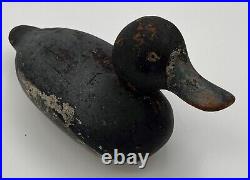 Antique Mason Bluebill Scaup Duck Decoy flat bottom, glass eye Challenge grade
