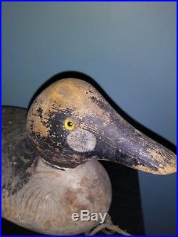 Antique Mason Duck Decoy Goldeneye Glass Eyes Original Paint