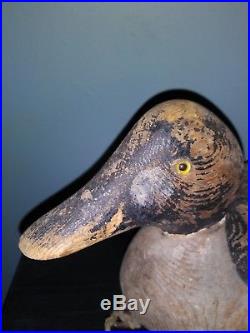 Antique Mason Duck Decoy Goldeneye Glass Eyes Original Paint