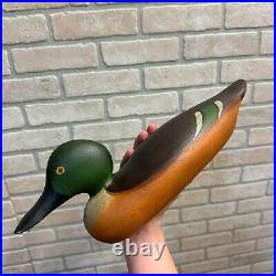 Antique Mason Painted Eye Shovler Duck Decoy Professionally Restored Repainted