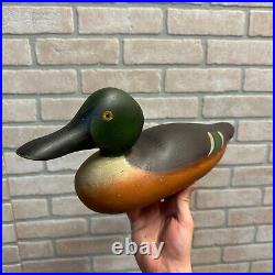 Antique Mason Painted Eye Shovler Duck Decoy Professionally Restored Repainted