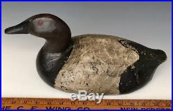 Antique Midwestern Duck Decoy Canvasback Drake, St Clair Flats, Michigan, c1920