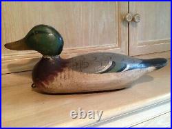 Antique ORIGINAL HAYS Wing Teal duck decoy c1920, duck with paint and glass eye