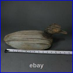 Antique Primitive Escaped Drifted Wood Duck Decoy Water Logged Worn